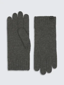 Grey cashmere gloves