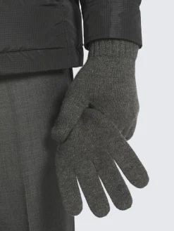 Grey cashmere gloves