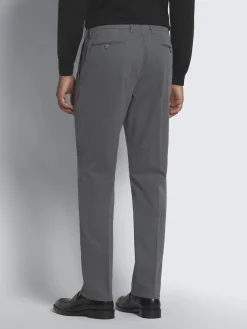 Grey organic stretch cotton Pienza trousers