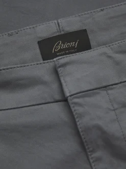 Grey organic stretch cotton Pienza trousers