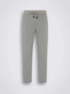 Grey stretch cotton sweatpants