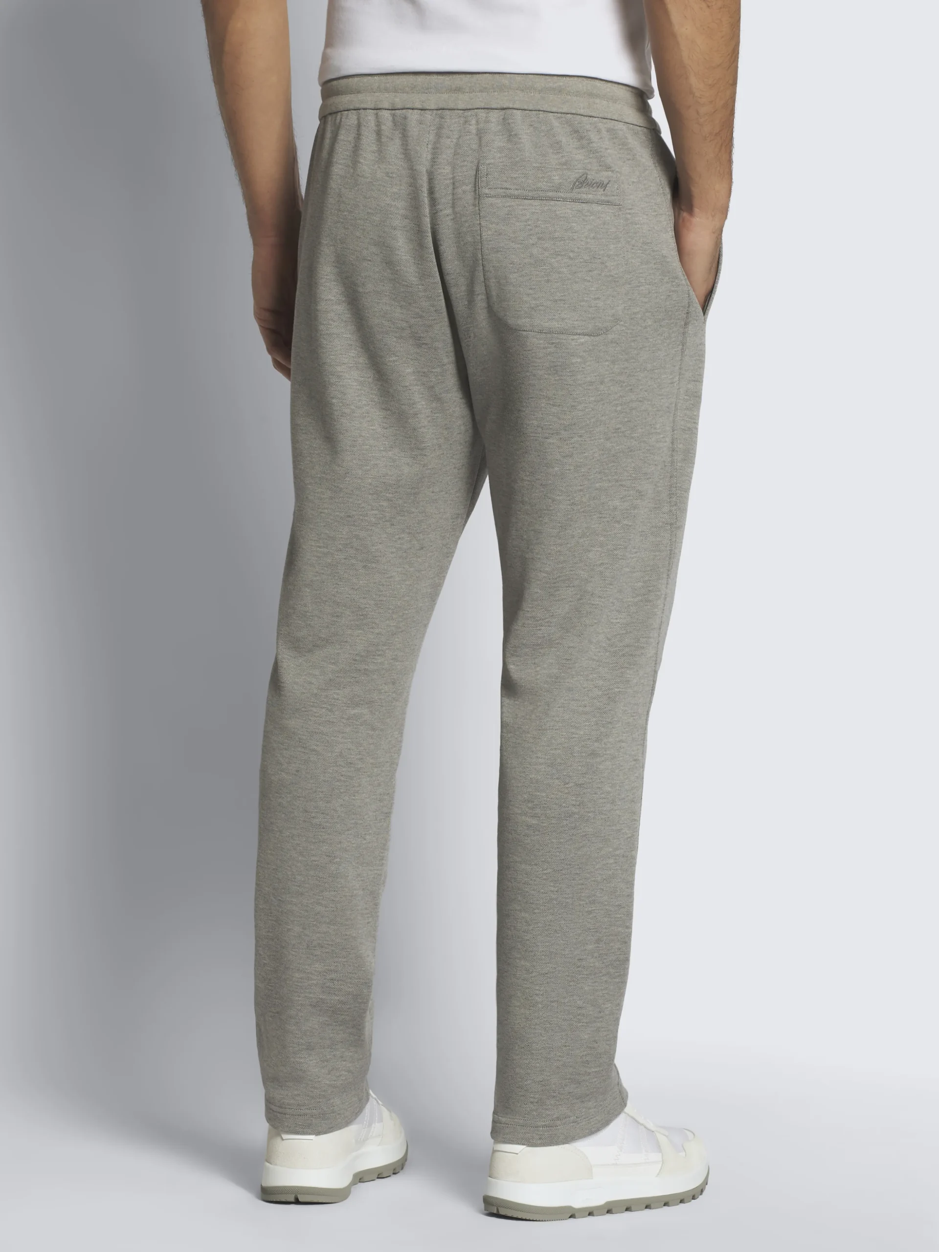 Grey stretch cotton sweatpants