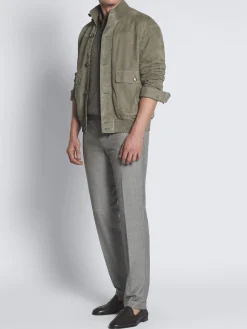 Grey Super 150's wool sharskin Journey trousers