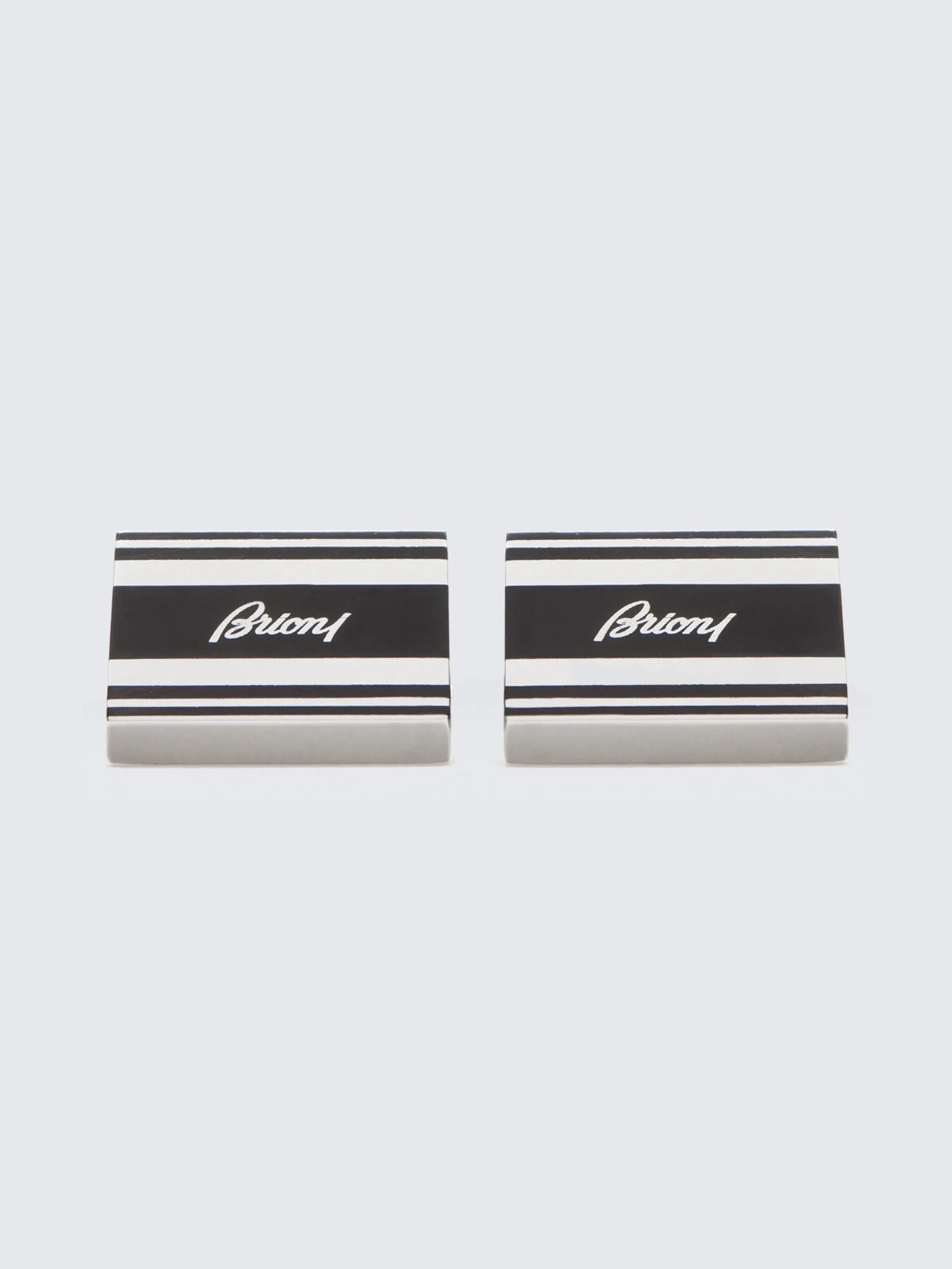 Hand-painted silver cufflinks