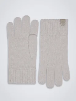 Ivory white cashmere gloves