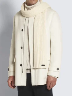 Ivory white cashmere scarf