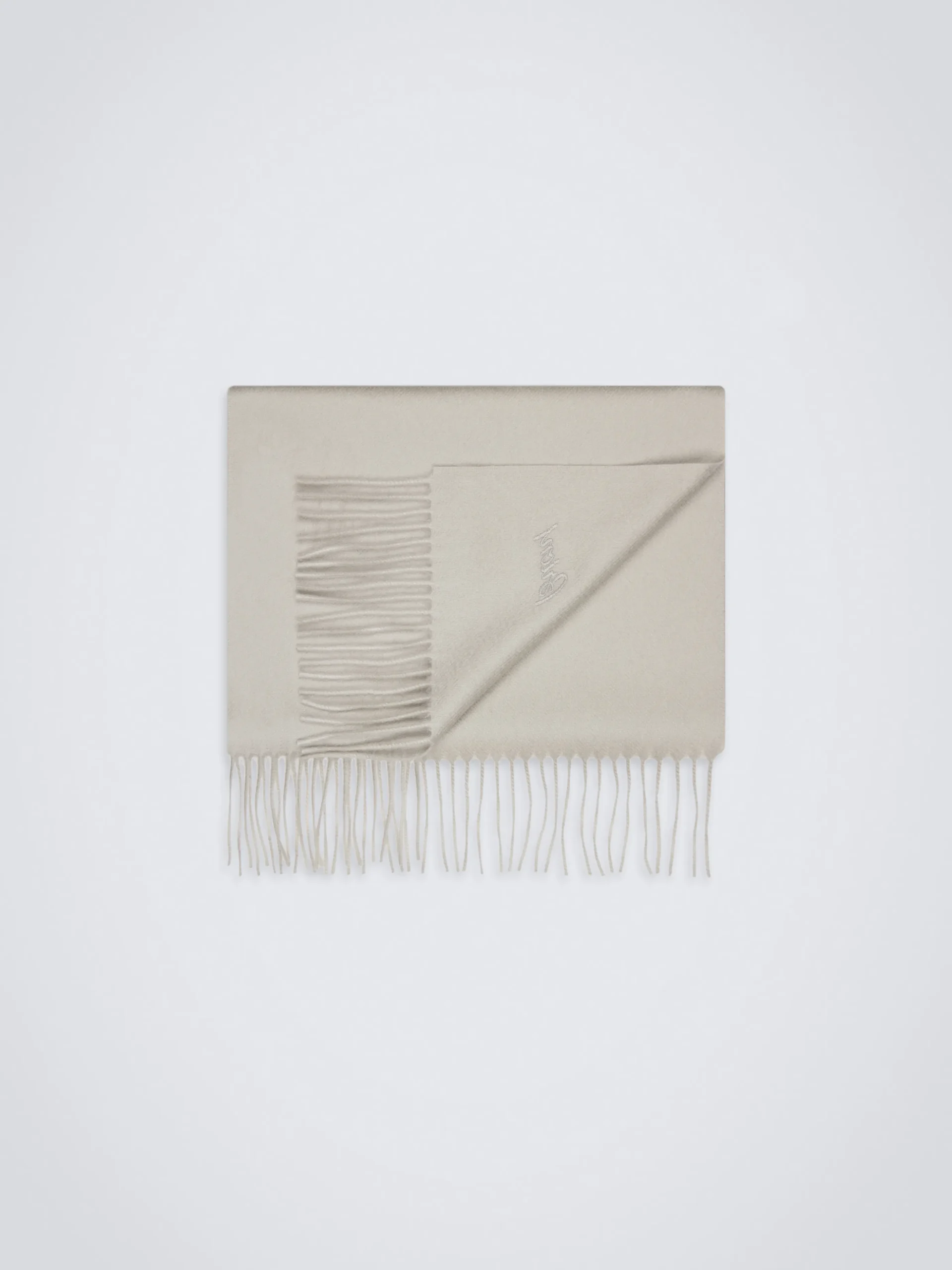 Ivory white cashmere scarf
