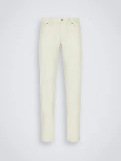 Ivory white cotton corduroy Meribel trousers