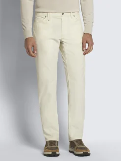Ivory white cotton corduroy Meribel trousers