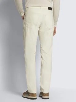 Ivory white cotton corduroy Meribel trousers