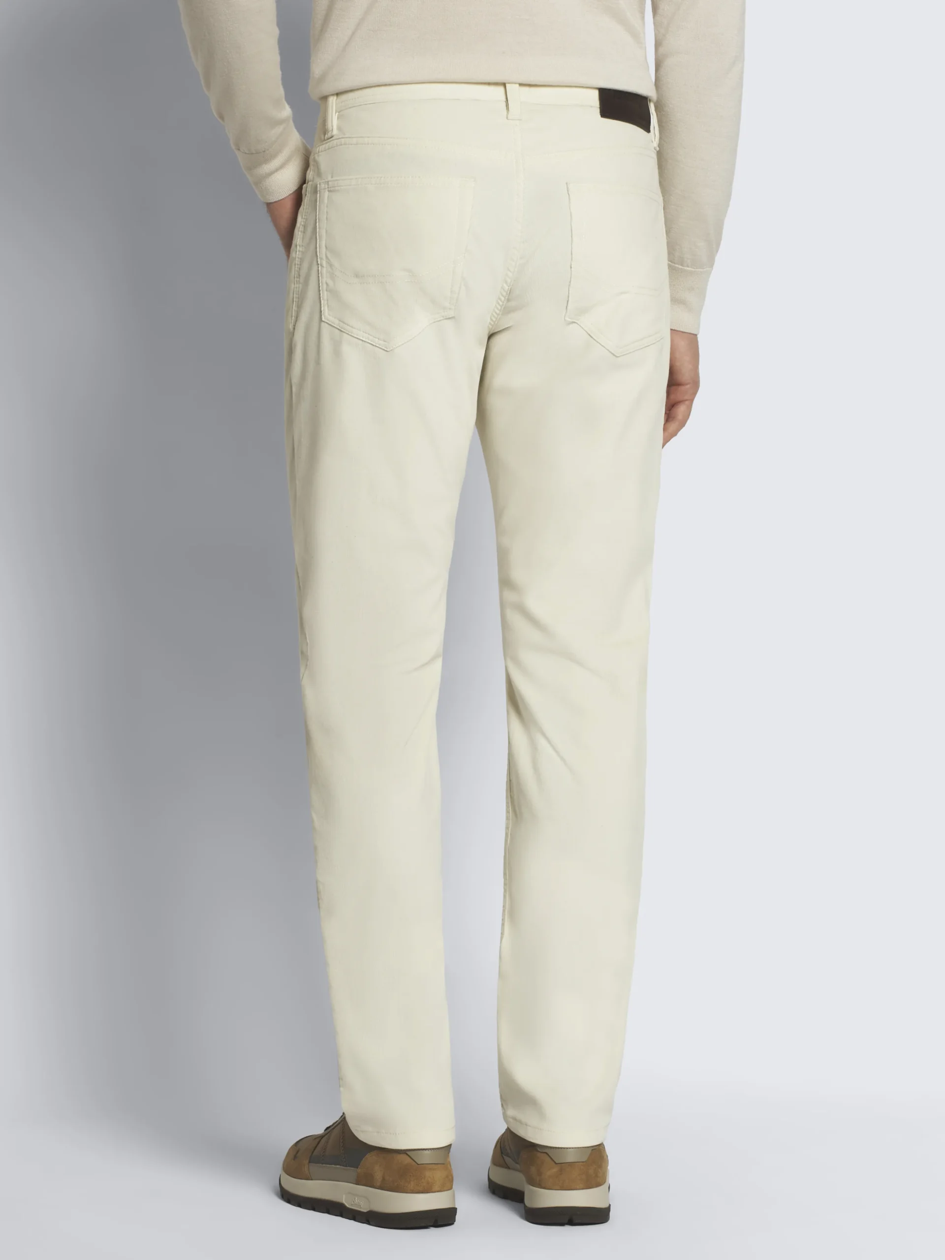 Ivory white cotton corduroy Meribel trousers
