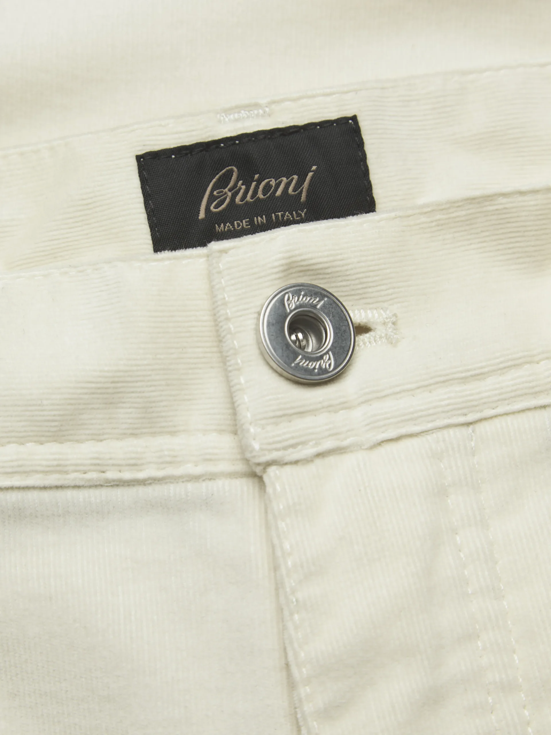Ivory white cotton corduroy Meribel trousers