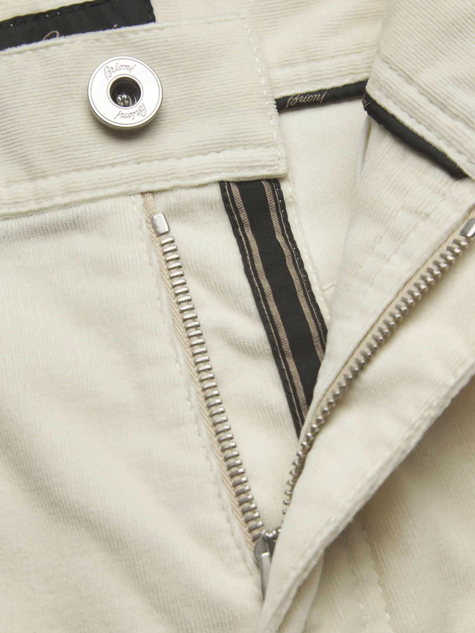 Ivory white cotton corduroy Meribel trousers