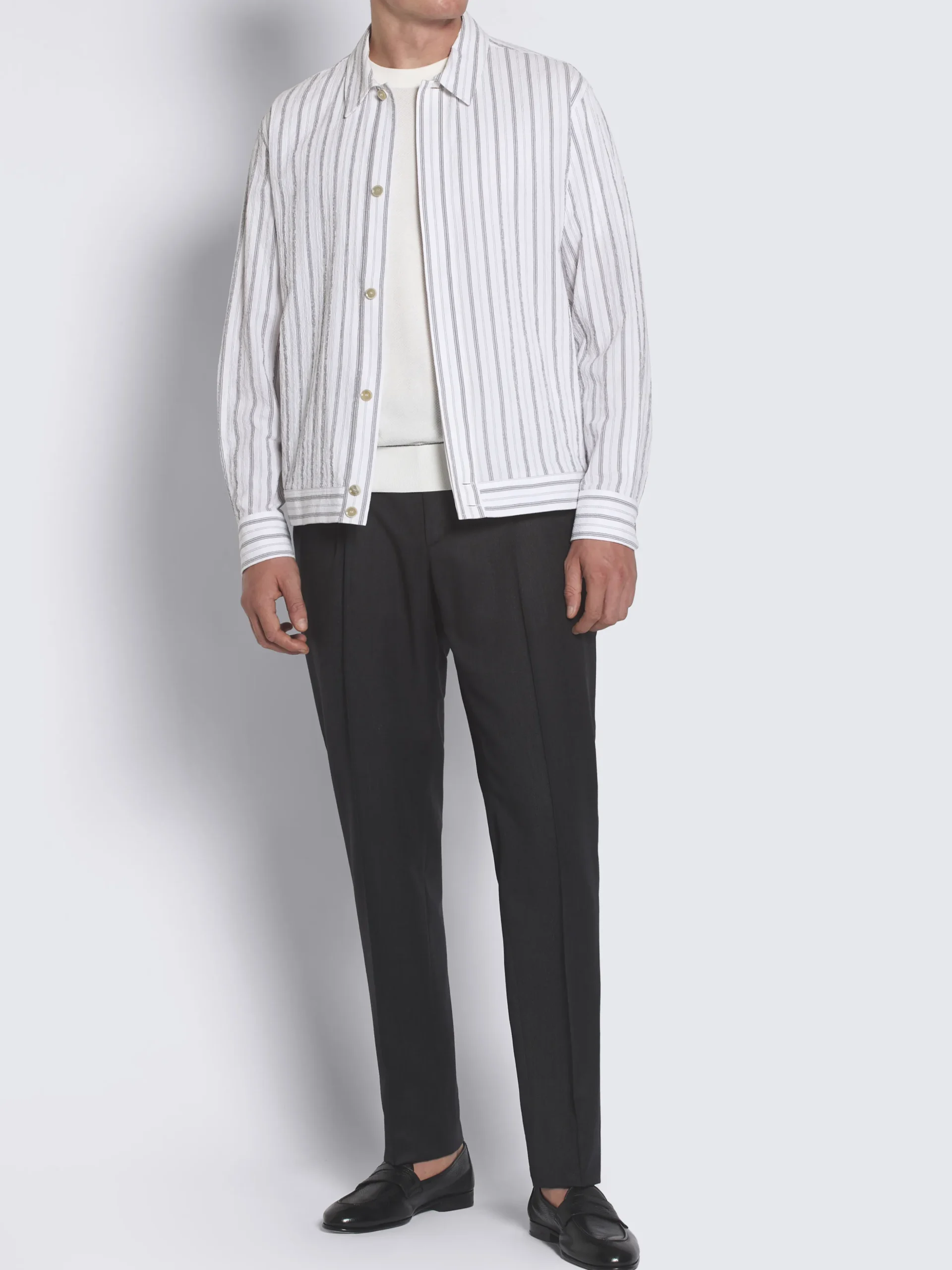 Ivory white Sea Island cotton piqué T-shirt