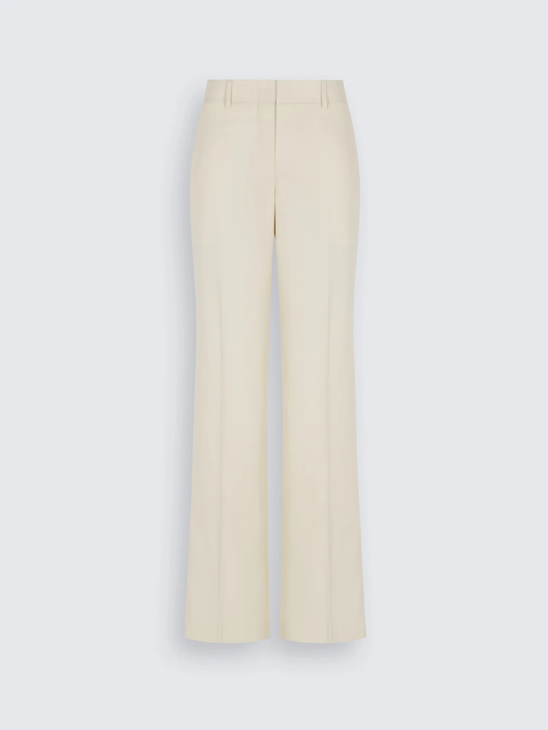 Ivory white silk gabardine Palinuro trousers