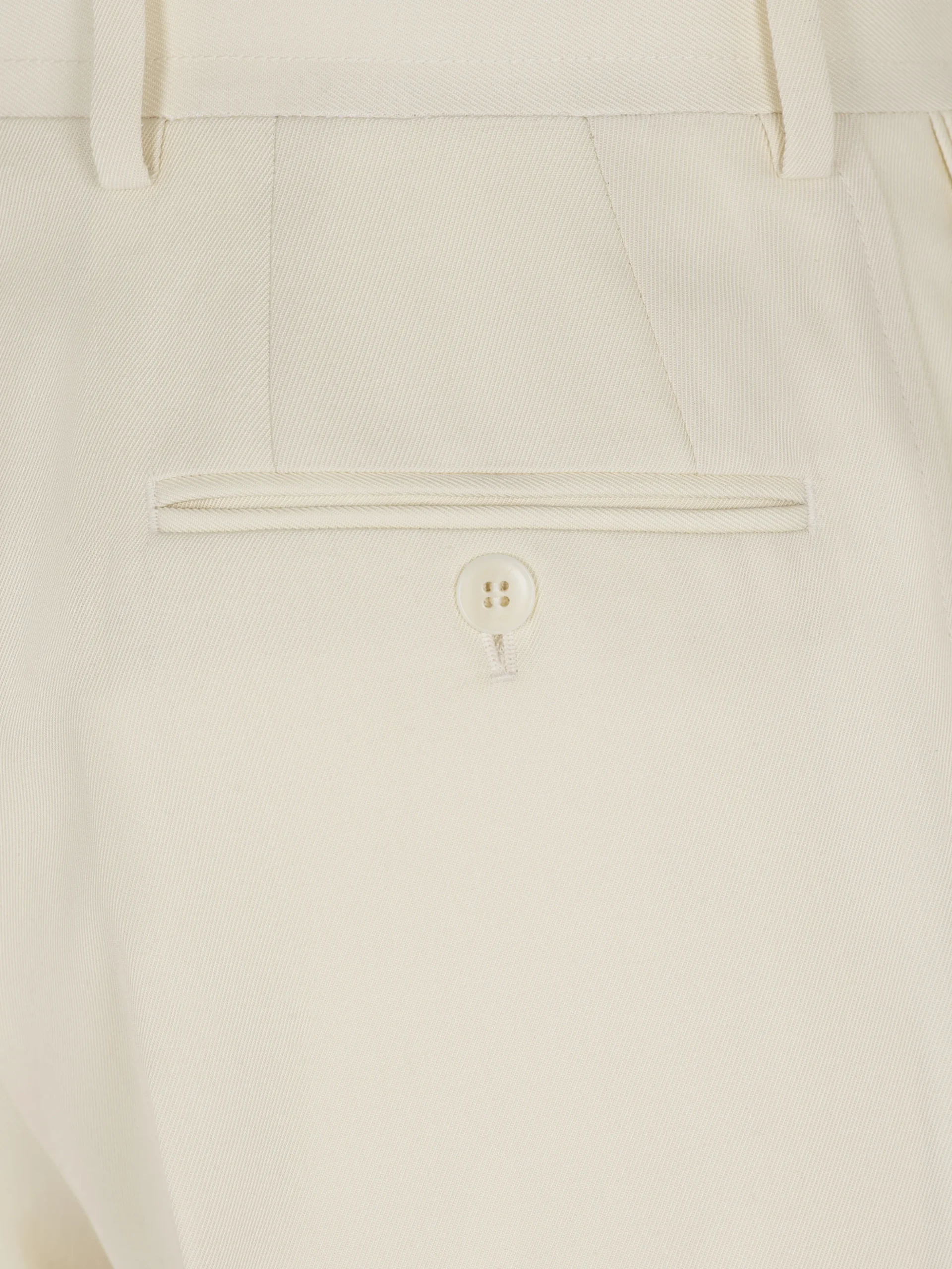 Ivory white silk gabardine Palinuro trousers