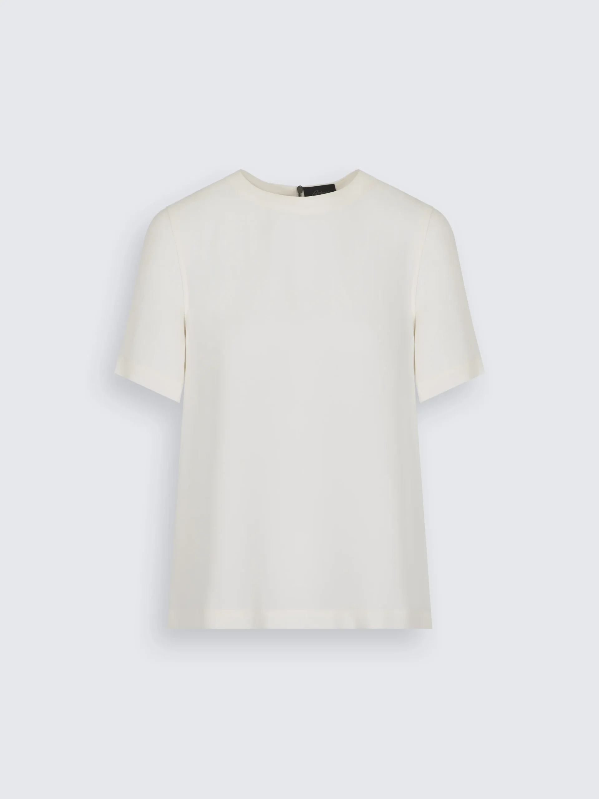 Ivory white silk gabardine Palinuro trousers