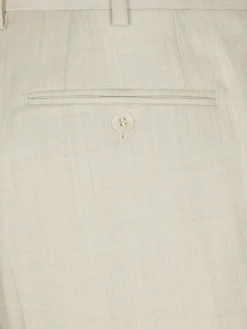 Ivory white Super 160's wool gabardine Tigullio trousers