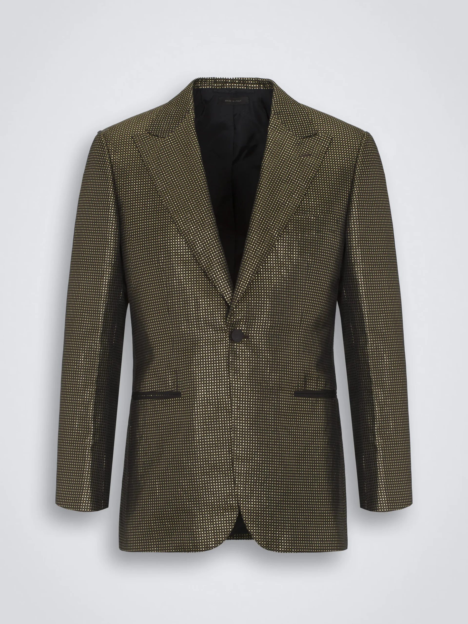 24K gold and silk jacquard Virgilio tuxedo jacket