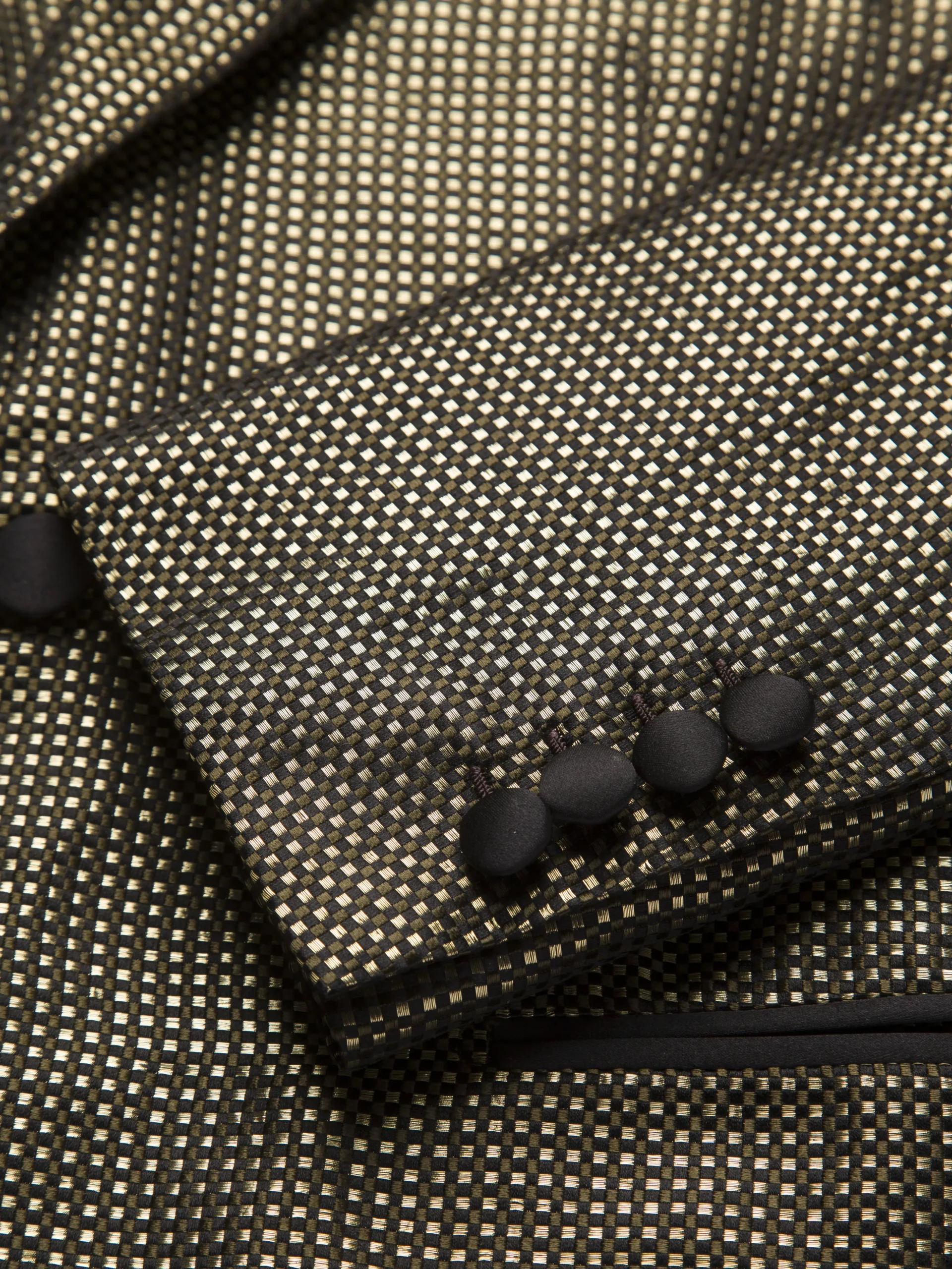 24K gold and silk jacquard Virgilio tuxedo jacket