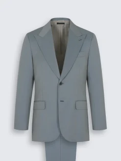 Light blue herringbone wool Amalfi suit