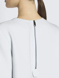 Light blue silk cady T-shirt