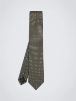 Light brown and grey silk dégradé tie