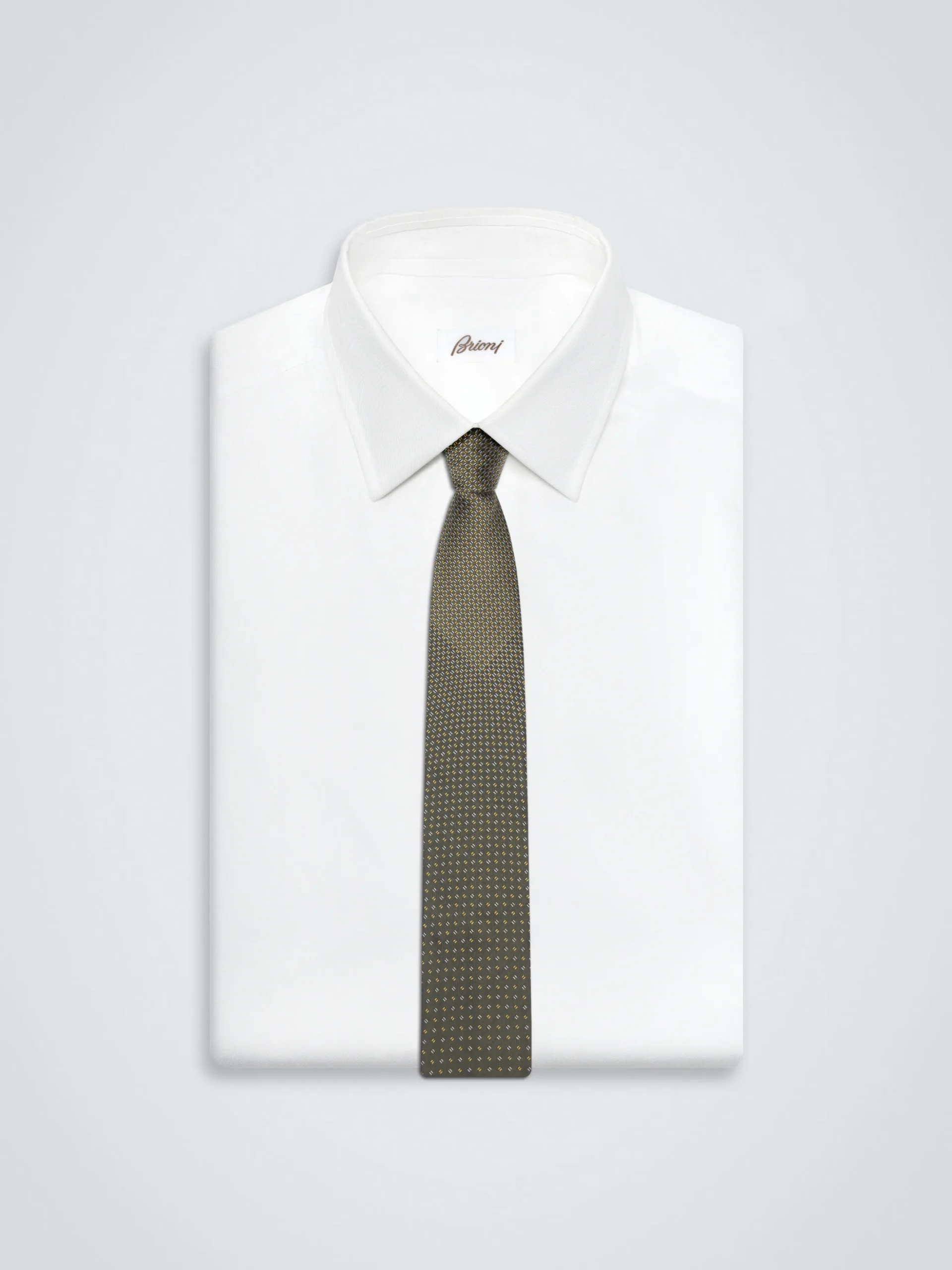 Light brown and grey silk dégradé tie