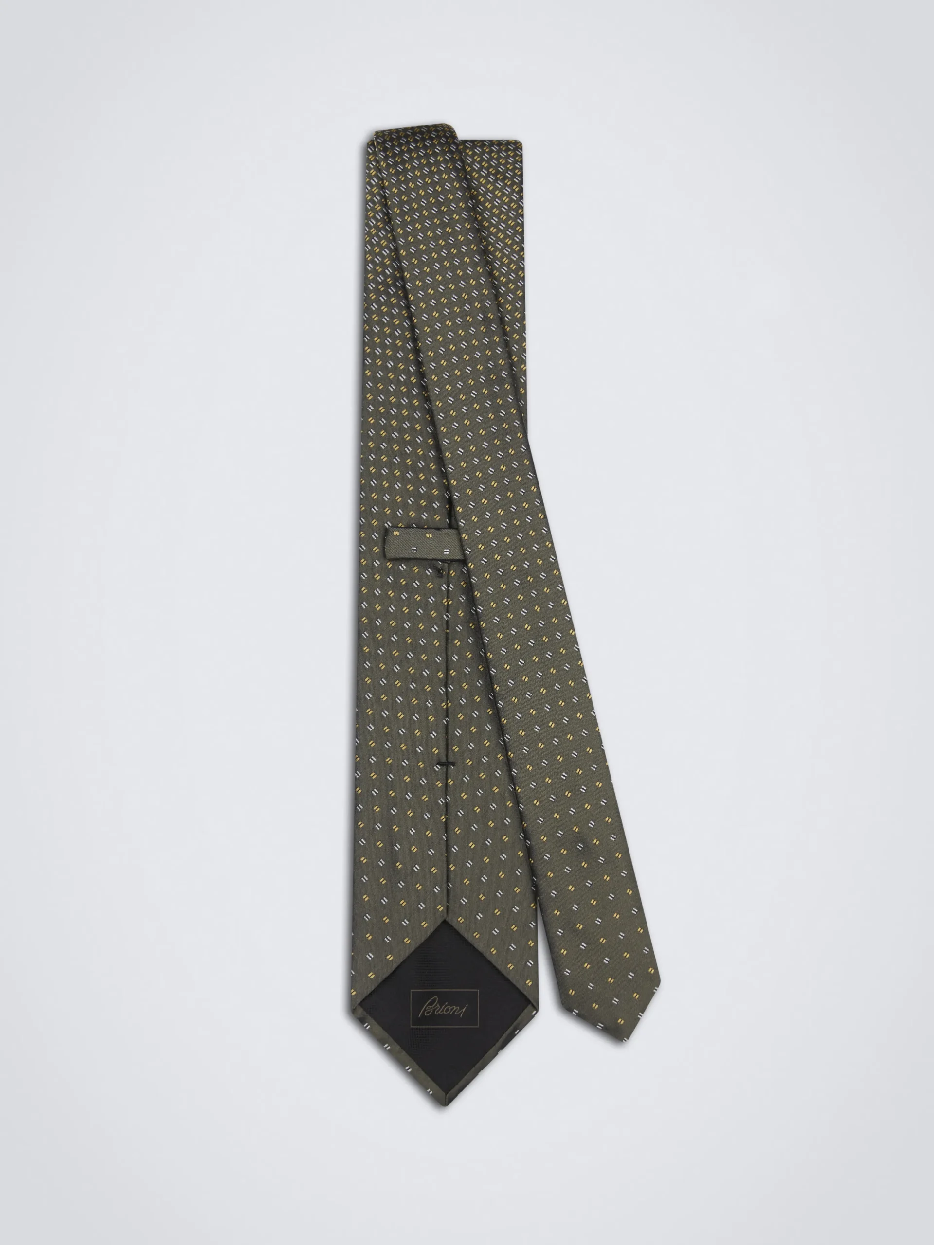 Light brown and grey silk dégradé tie