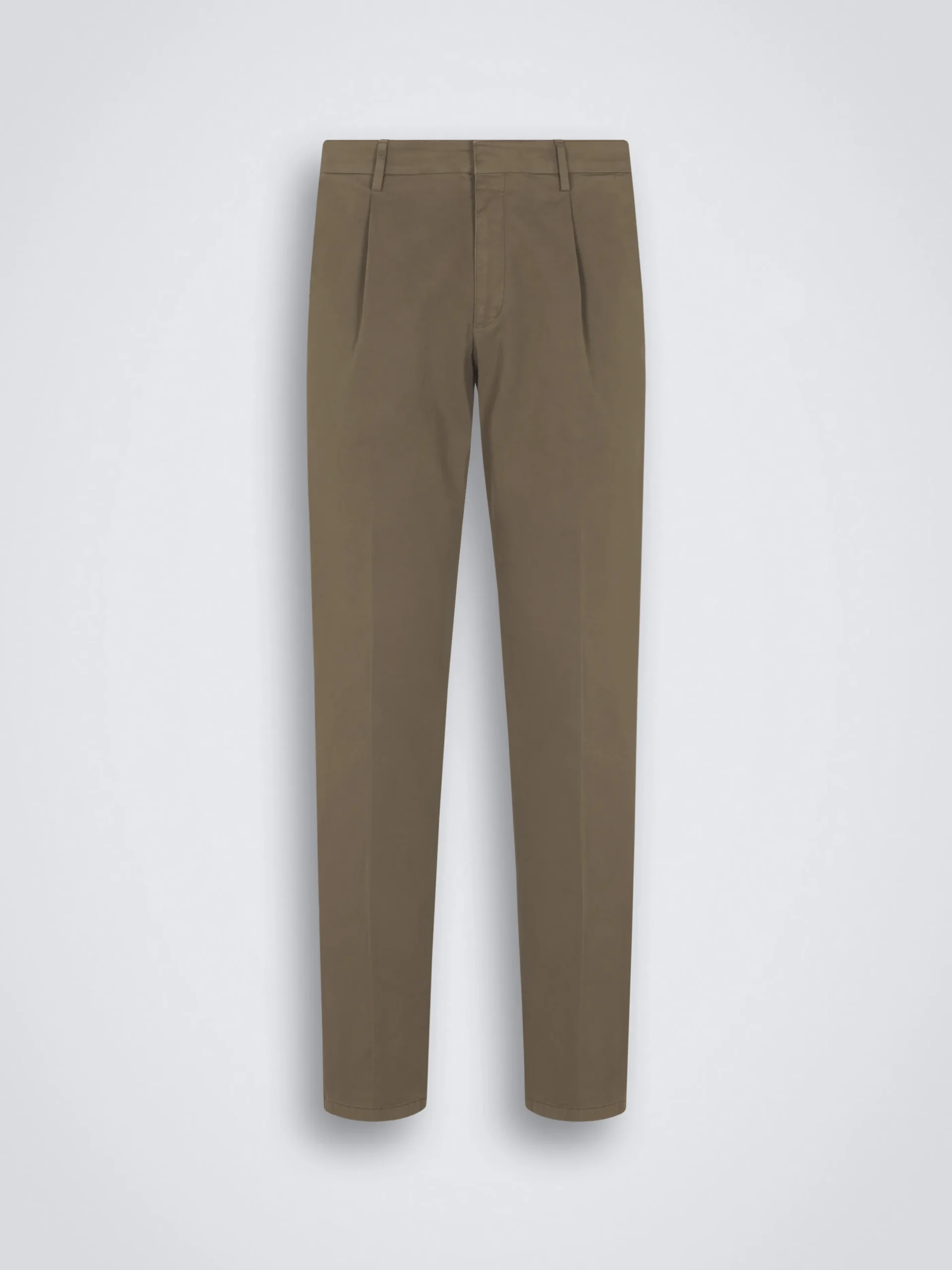 Light brown organic stretch cotton Pienza trousers