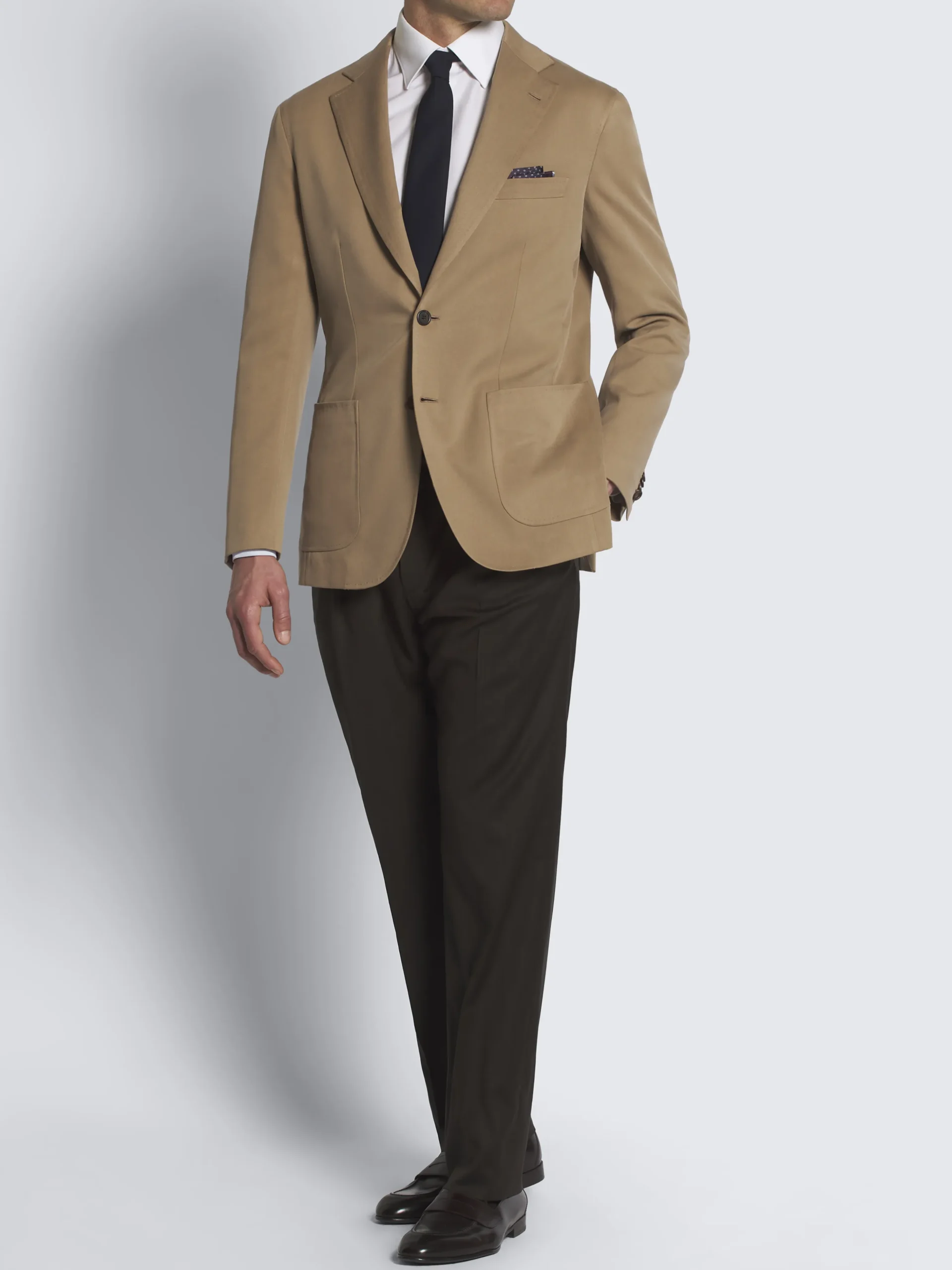 Light brown silk Soffio jacket