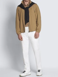 Light brown technical wool polo