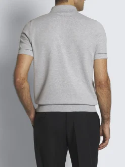 Light grey Sea Island piqué cotton polo
