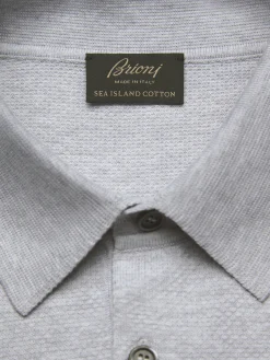 Light grey Sea Island piqué cotton polo