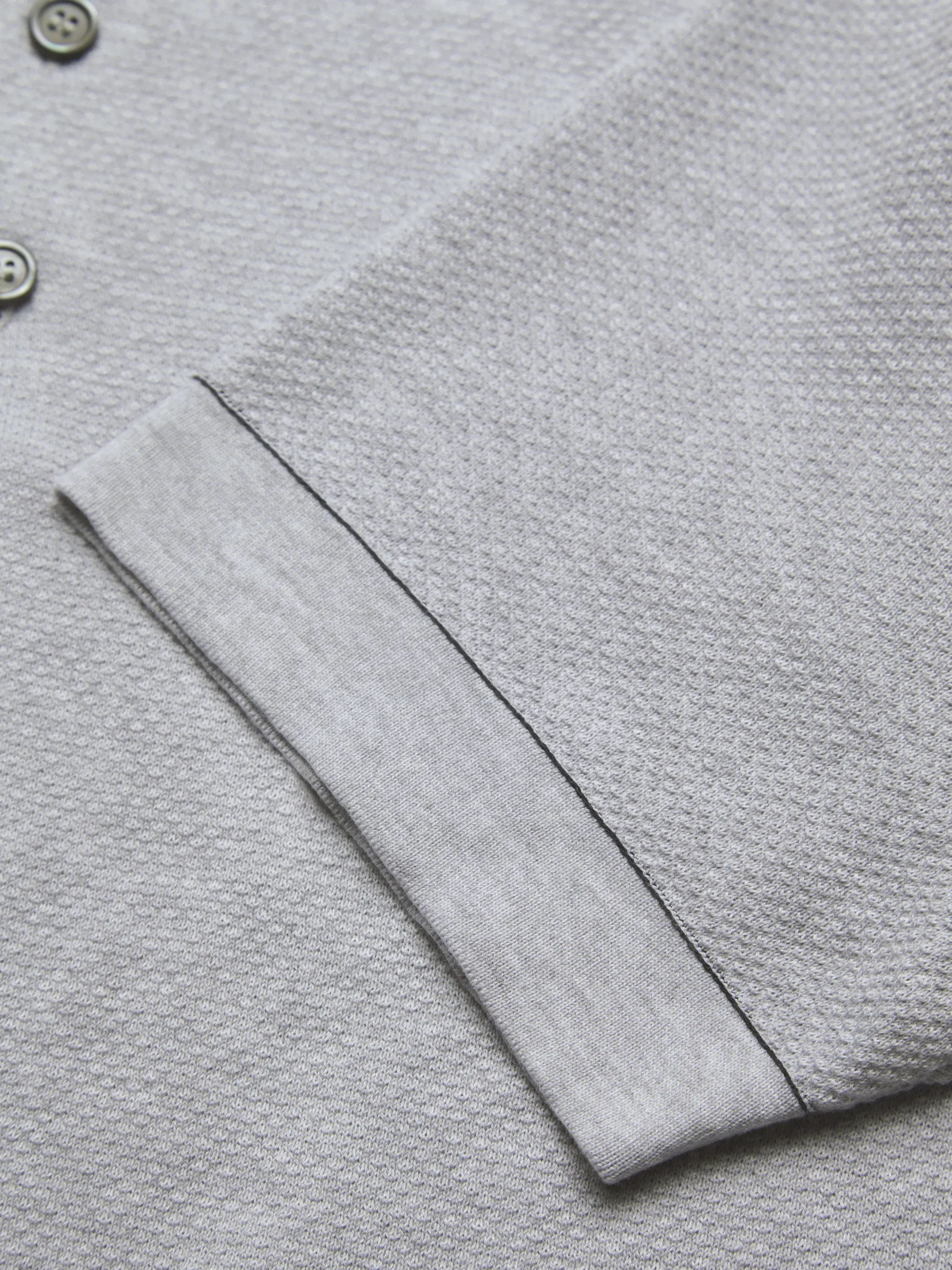 Light grey Sea Island piqué cotton polo