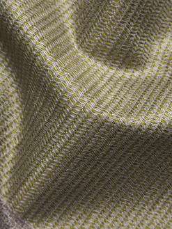 Lime green and dusty pink checked silk pocket square