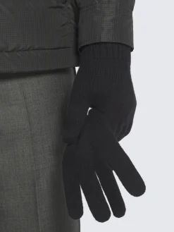 Midnight blue cashmere gloves