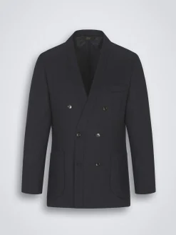 Midnight blue cashmere jersey Jardigan