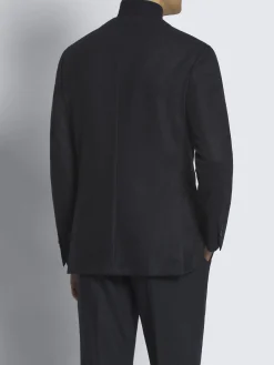 Midnight blue cashmere jersey Jardigan