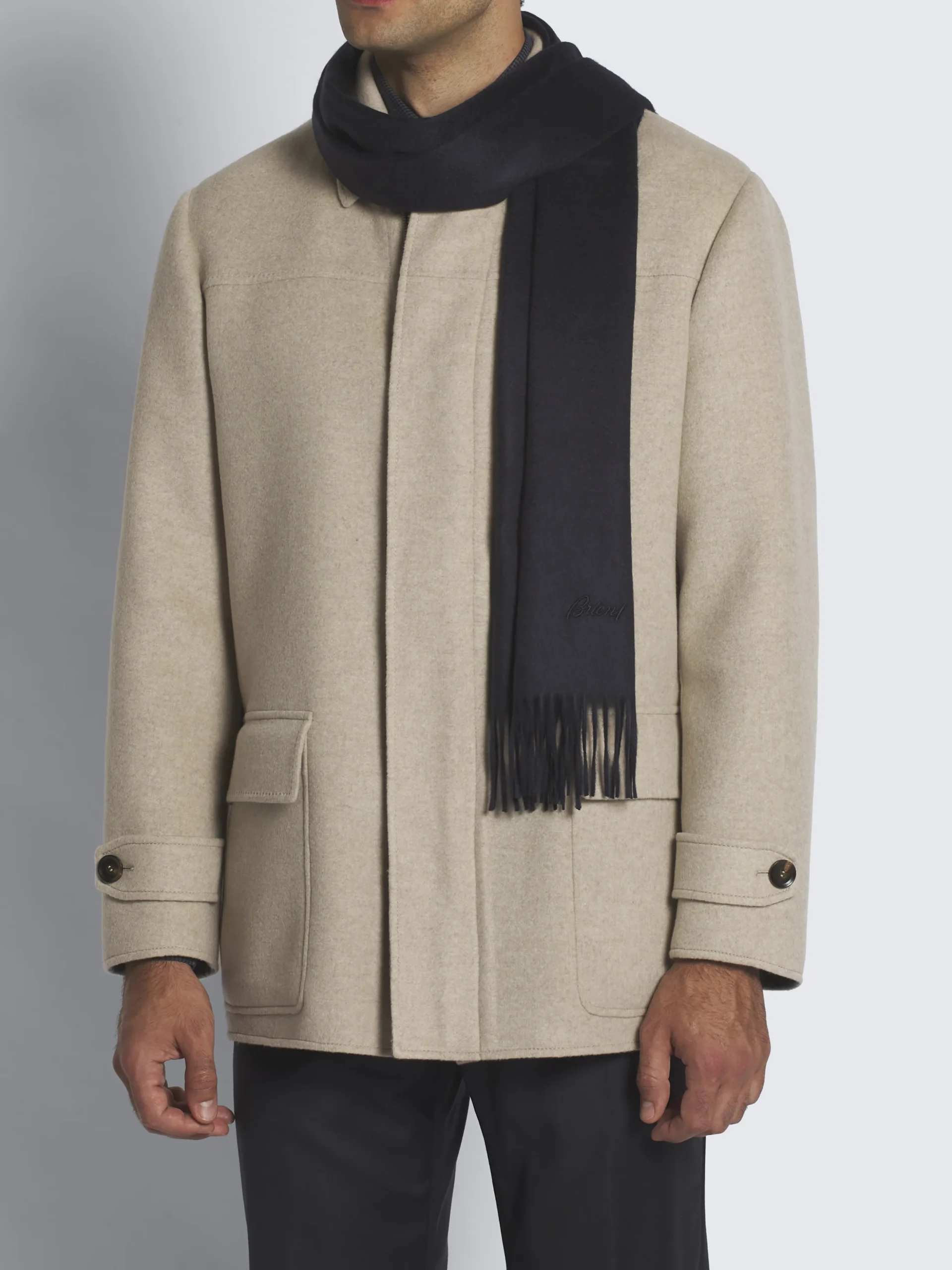 Midnight blue cashmere scarf