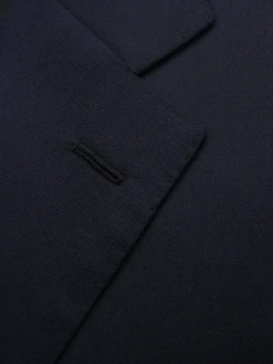 Midnight blue cashmere twill and silk Ravello jacket