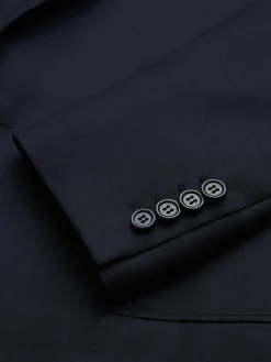 Midnight blue cashmere twill and silk Ravello jacket