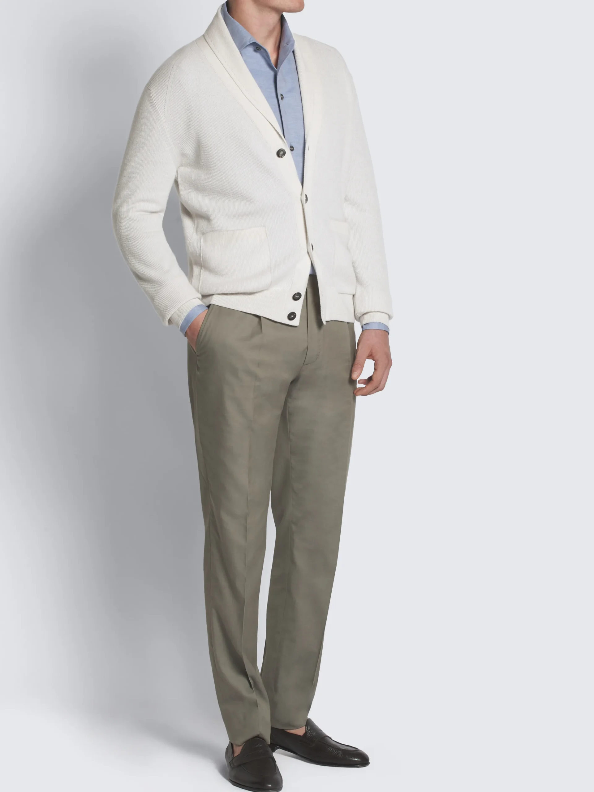 Midnight blue cotton and cashmere denim jeans