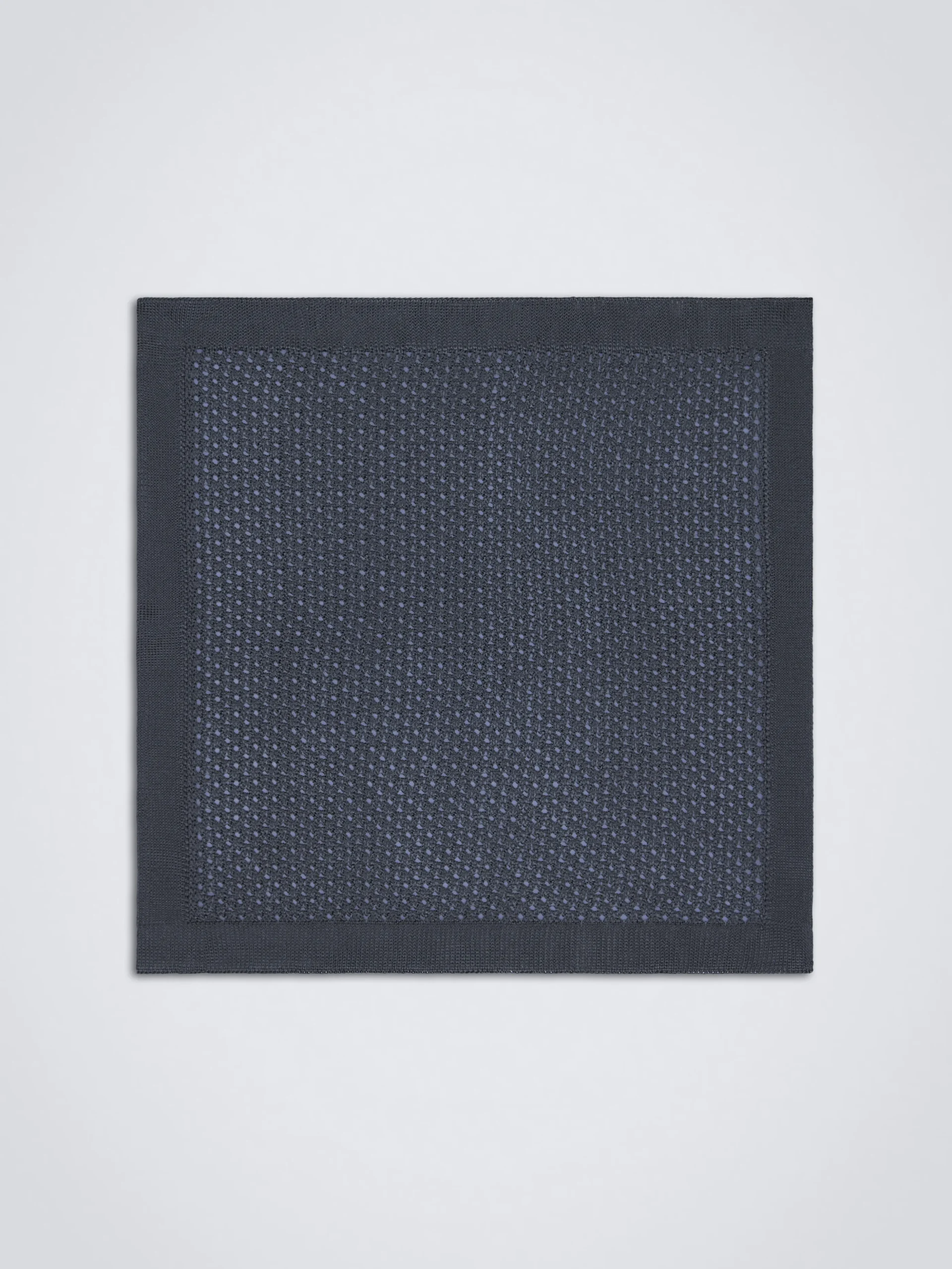 Midnight blue knitted silk pocket square
