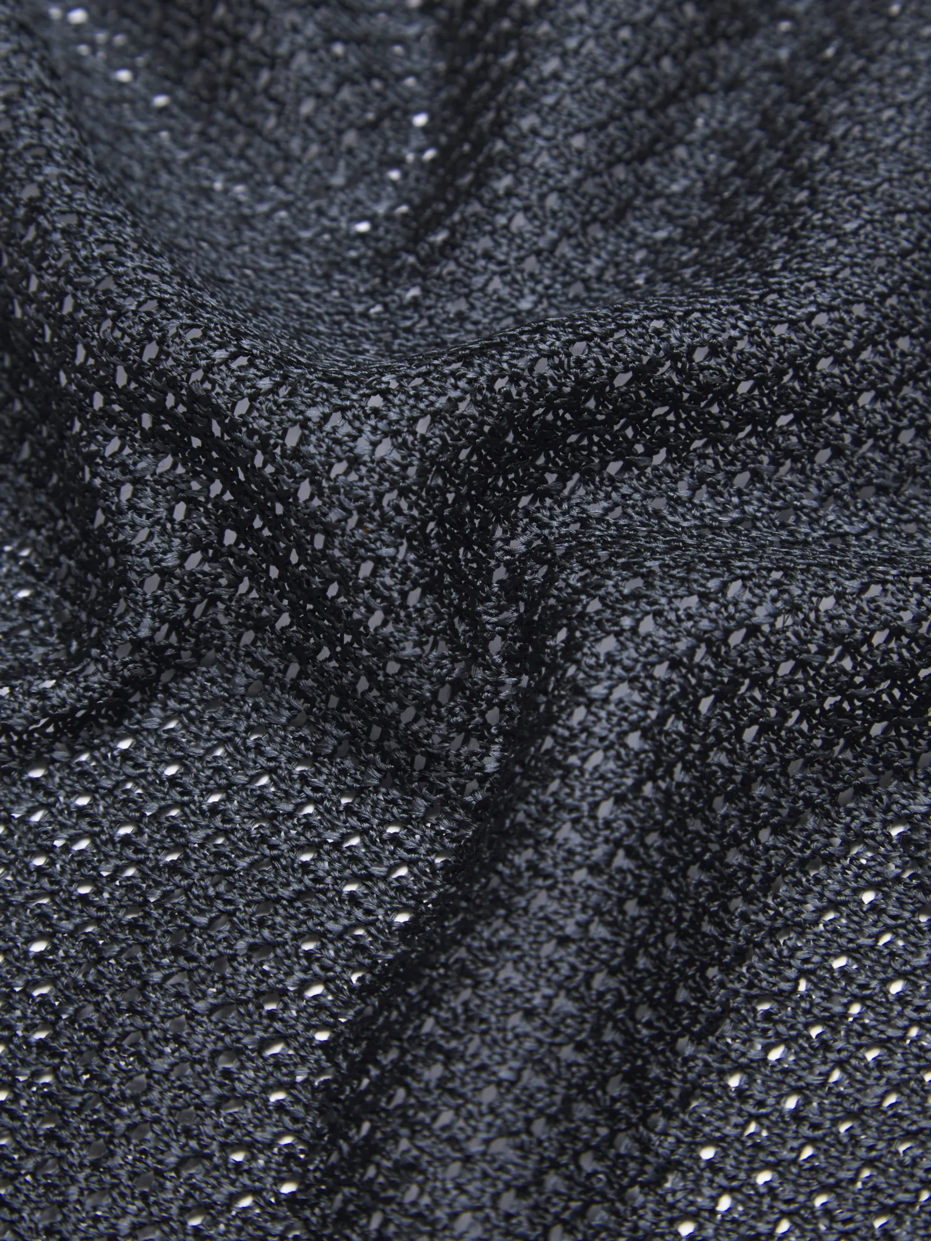 Midnight blue knitted silk pocket square