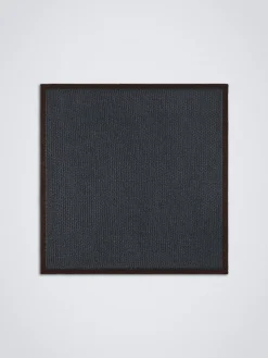 Midnight blue knitted silk pocket square