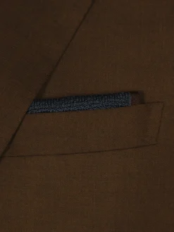 Midnight blue knitted silk pocket square