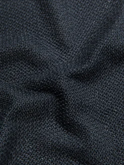 Midnight blue knitted silk pocket square