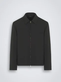 Midnight blue Performa shirt collar blouson