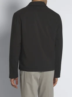 Midnight blue Performa shirt collar blouson